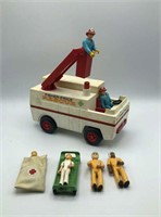 1974 Fisher Price Rescue Truck w/ People
