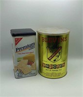 Blevins Popcorn & Nabisco Saltine Tins