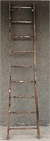 10ft Flared Bottom Old Wood Ladder