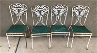 4 Wrought Iron Patio Chairs