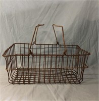 Antique Wire Gathering Basket
