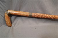 Beautiful Folk carved walking stick / cane