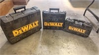 Three DeWalt Carrying Cases