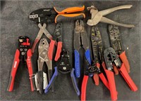 Lot of Crimpers and Wire Strippers