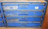 Blue Metal 4-drawer Organizer