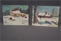 Two small Ernest Bell oil paintings