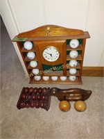 Golf ball clock back massagers