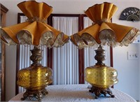 818 - PAIR OF VINTAGE TABLE LAMPS 36"H