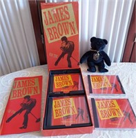 818 - JAMES BROWN CD SET & BEAR