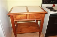 Utility Table w/ two drawers and towel racks