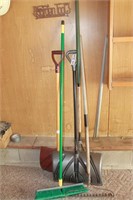 Yard Tools - Rake, Shovel, Broom