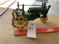 Vintage John Deere Cast Iron OP Tractor Model