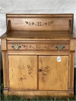 Oak Washstand with Single Drawer