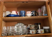 Cups and Dishes on Two Shelves (kitchen)