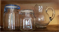 Jars with lids and a  pitcher (kitchen)
