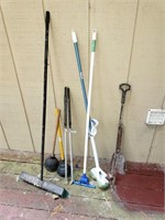 Tools: Brooms and more (porch)