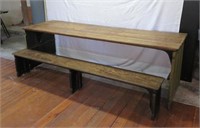 Harvest Table w/bench  H 30" x 96 x 29-condition