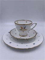 3 pc Masonic Order of the Eastern Star Teacup,