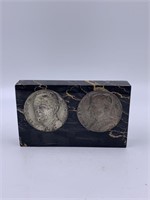 S/2 Medals in Marble with Felt Bottom