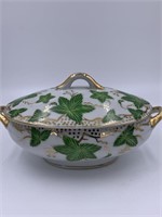 Oval, Covered Porcelain Dish
Two Handles,
