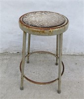 Industrial Stool - metal - mold on seat H 24"
