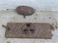 Damper door - cast iron -worn