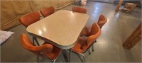 Vintage Table With 6 Chairs