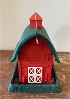 Plastic Red Barn Bird Feeder