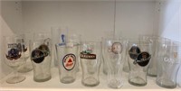 Grouping of Advertising Beer Glasses