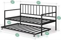 Zinus Eden Twin Daybed and Trundle Set, TWIN