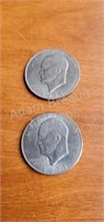 2 Eisenhower 1971 $1 coins