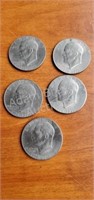 5 Eisenhower 1776-1976 $1 coins, (4) D mint