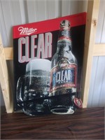 Miller Clear Tin Sign