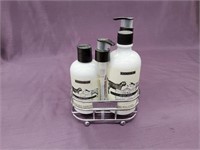 new beekman goat milk lotion & conditioner stand