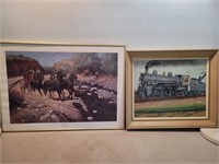 Horses Print + Train Painting