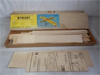Vintage Sig Balsa Wood Model Airplane Banshee 1975