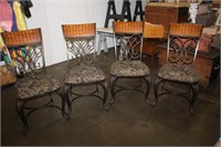 4 Metal/Wood Chairs, Good Condition