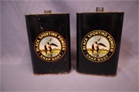 Pair of CIL Snap shot black powder tins