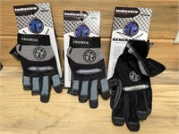 Lot of 3 Industro Working Gloves Size XL & M NEW