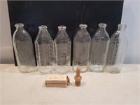 Vintage Glass Baby Bottles #1 "Hey Diddle Diddle