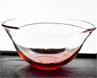 PINK GLASS FRUIT BOWL