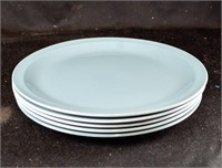 (5) ALFRED MEAKIN IRONSTONE BLUE DINNER PLATES