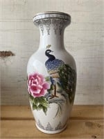 Asian Peacock Vase