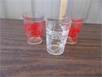 Vintage Jelly Jar Collector Glasses