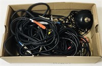 Box Loaded with speaker and guitar cords.