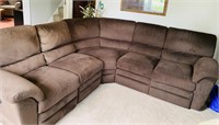 LaZboy Reclining Ends Sectional Couch, Brown