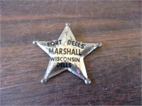 Vintage Fort Dells Marshall Souvenir Badge