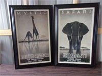2 Framed Prints - Mystic Safari