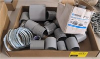 Flat of PVC couplers and cone nuts
