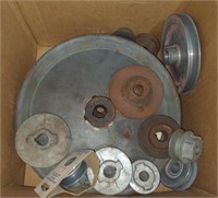 Box of Various Sized Pulleys